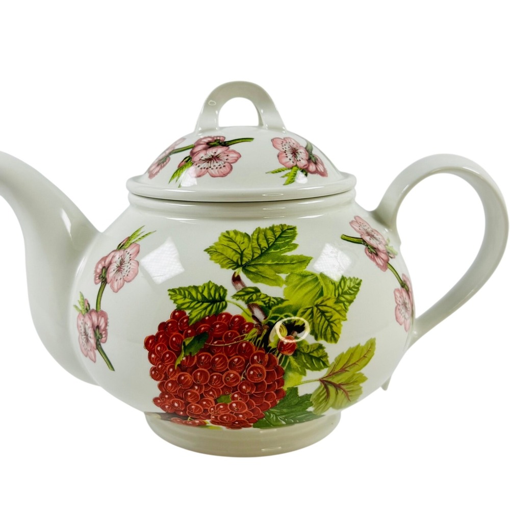 Portmeirion Pomona The Red Currant Teapot Susan Williams-Ellis Made in Britain